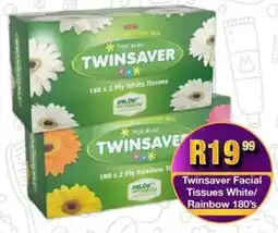 Take 'n Pay Twinsaver Facial Tissues White/ Rainbow offer