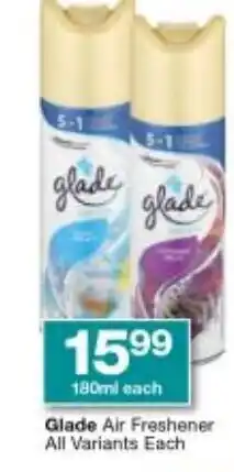Checkers Glade Air Freshener All Variants each 180ml each offer
