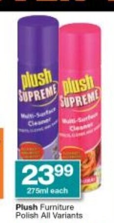 Checkers Plush Furniture Polish All Variants 275ml each offer