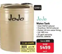 Makro JoJo Water Tank offer
