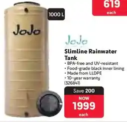 Makro JoJo Slimline Rainwater Tank offer