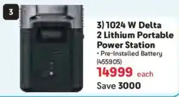 Makro Ecoflow 1024 W Delta 2 Lithium Portable Power Station offer