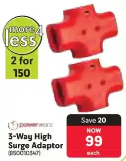 Makro Powerworx 3-Way High Surge Adaptor offer