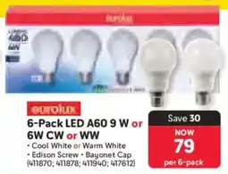 Makro Eurolux LED A60 9 W or 6W CW or WW offer