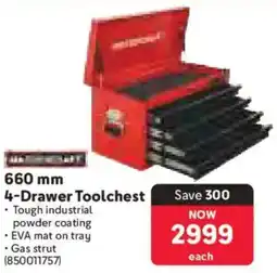 Makro Mastercraft 4-Drawer Toolchest offer