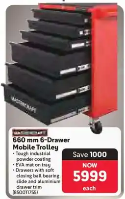 Makro Mastercraft 6-Drawer Mobile Trolley offer