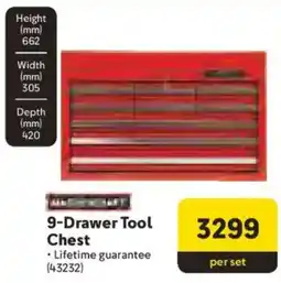 Makro Mastercraft 9-Drawer Tool Chest offer