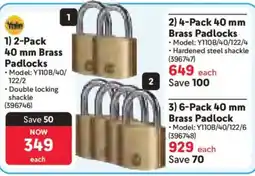 Makro Yale Brass Padlocks offer