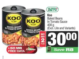 Spar Koo Baked Beans in Tomato Sauce offer