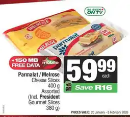 Spar Parmalat / Melrose Cheese Slices offer