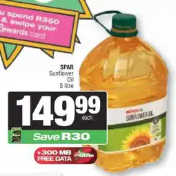 Spar SPAR Sunflower Oil offer