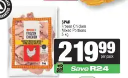 Spar SPAR Frozen Chicken Mixed Portions 5 kg offer