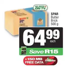 Spar SPAR Butter Brick 500 g offer