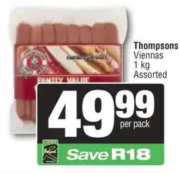 Spar THOMPSONS VIENNAS offer