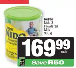 Spar Nestlè Nido 3+ Powdered Milk 900 g offer