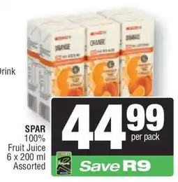 Spar SPAR 100% Fruit Juice offer