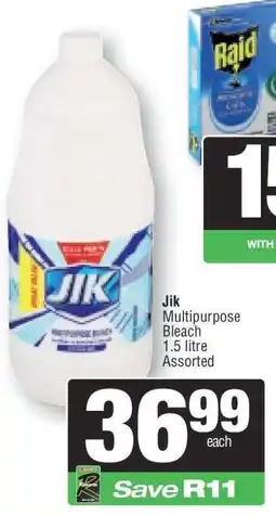 Spar JIK multipurpose bleach offer