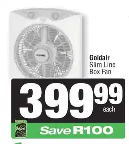 Spar Goldair Slim Line Box Fan offer