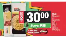 Spar SPAR Macaroni or Spaghetti offer