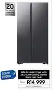 Samsung Samsung 564L Side By Side Fridge With All Around Cooling Gentle Black Matte RS57DG4000B4/FA offer