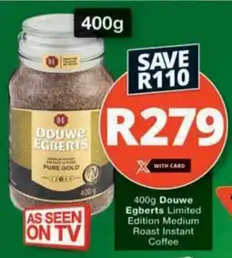 Checkers Hyper Douwe Egberts Limited Edition Medium Roast Instant Coffee offer