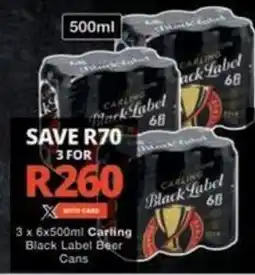 Checkers Hyper Carling Black Label Beer Cans offer