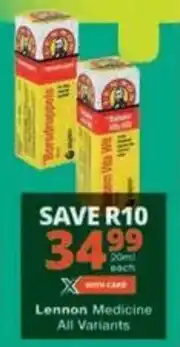 Checkers Hyper Lennon Medicine All Variants offer