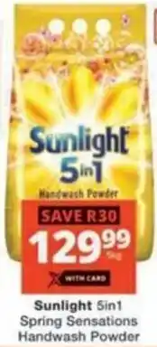 Checkers Hyper Sunlight 5in1 Spring Sensations Handwash Powder offer