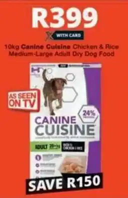 Checkers Hyper Canine Cuisine Chicken & Rice Medium-Large Adult Dry Dog Food offer