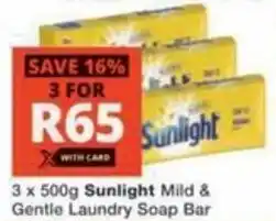 Checkers Hyper Sunlight Mild & Gentle Laundry Soap Bar offer