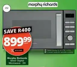 Checkers Hyper Morphy Richards Silver Digital Microwave offer