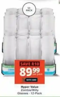 Checkers Hyper Hyper Value Zombie/ Willy Glasses offer