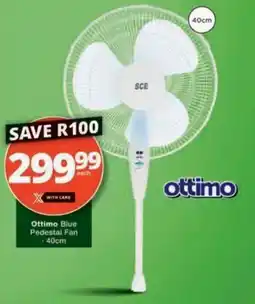Checkers Hyper Ottimo Blue Pedestal Fan offer