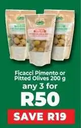 Food Lover's Market Ficacci Pimento or Pitted Olives 200 g offer
