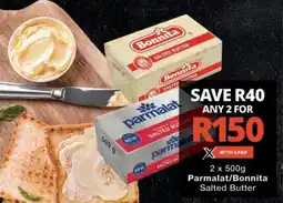 Checkers Parmalat/ Bonnita Salted Butter offer