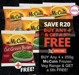 Checkers McCain Frozen Veg Range offer