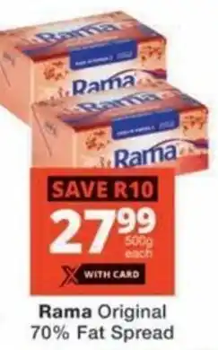 Checkers Rama Original 70% Fat Spread offer