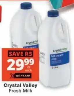 Checkers Crystal Valley Fresh Milk offer