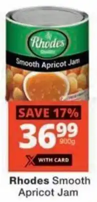 Checkers Rhodes Smooth Apricot Jam offer