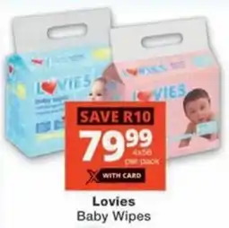 Checkers Lovies Baby Wipes offer