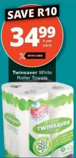 Checkers Twinsaver White Roller Towels offer
