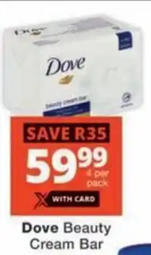 Checkers Dove Beauty Cream Bar offer