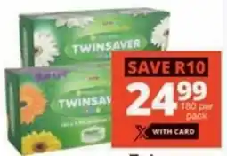 Checkers Twinsaver Facial Tissues offer