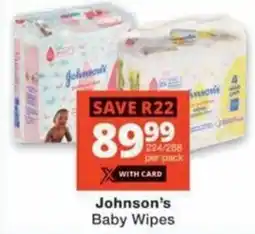 Checkers Johnson's Baby Wipes offer