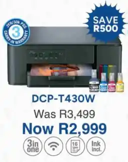 Computer Mania Brother DCP-T430W Ink Tank Printer offer