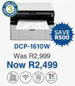 Computer Mania Brother DCP-1610W Black and White Laser Printer offer