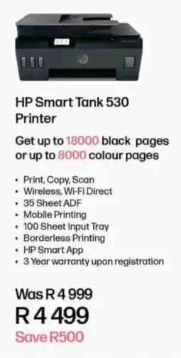 Computer Mania HP Smart Tank 530 Printer offer