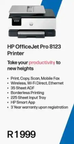 Computer Mania HP Office Jet Pro 8123 Printer offer