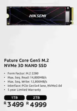 Computer Mania HIKSEMI Future Core Gen5 M.2 NVMe 3D NAND SSD offer