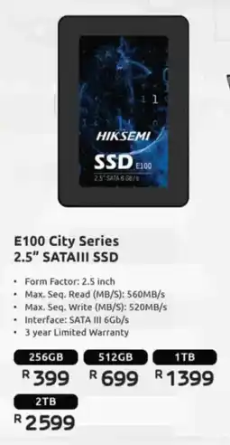 Computer Mania HIKSEMI E100 City Series 2.5" SATAIII SSD offer
